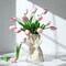 24 Pcs Red Real Touch Artificial Tulips – PU Faux Flowers for Valentine’s Day, Spring, Easter, Weddings & Home Décor